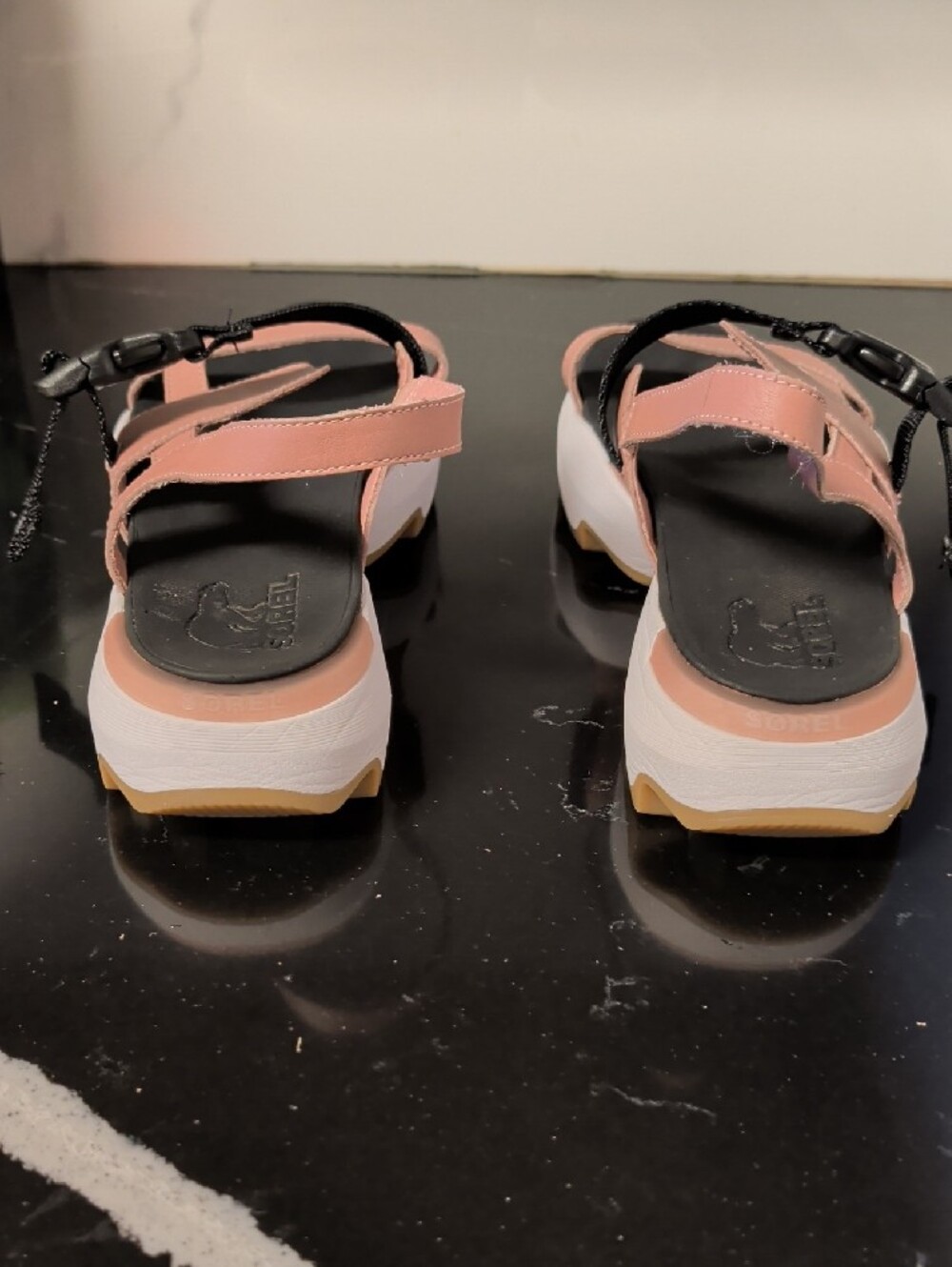 Sorel Kinetic Impact Sling Sandals - Eraser Pink/White Size 10 MSRP $145 - Picture 6 of 9